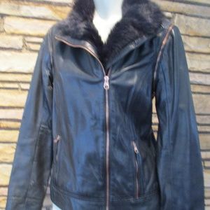 Ted Baker Butter Soft leather Coat vest sz 8-10